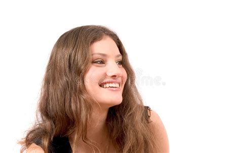 Brunette With Perfect Teeth Stock Image Image Of Young Adolescence