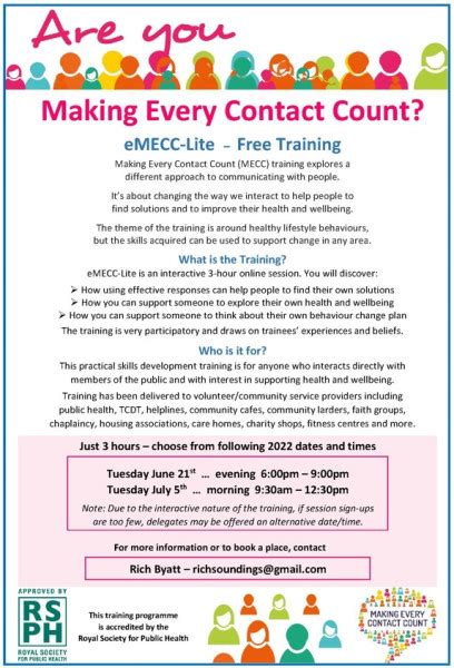 Free Training Making Every Contact Count 21st June 600 900pm
