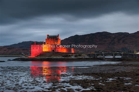 Red Light Eilean Donan Castle Chris Ceaser Photography