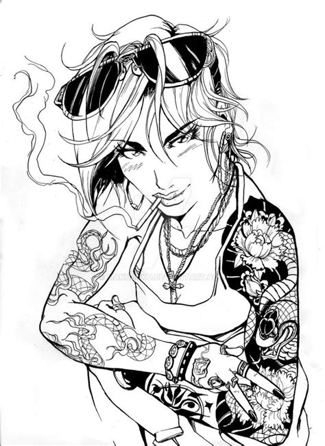 Anime Gangsta Coloring Pages RiverropHuynh