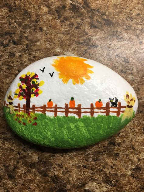 Fall Painted Rock Rock Painting Patterns Rock Painting Designs Rock
