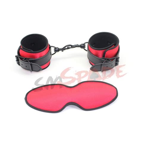 Buy Smspade Sexy Red Pink Satin Adult Sex Handcuffs
