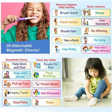 Buy Magnetic Chore Chart For One Or Multiple Kids Good Behavior Chart