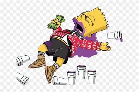 Bart Simpson Swag Png Maggie Simpson Gangster Bart Simpson Rap Free