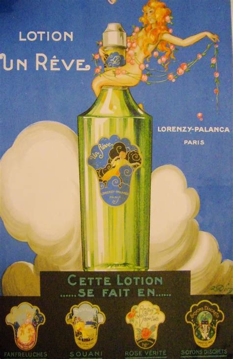 1920s Art Déco Vintage Lotion Advertisement Lotion Un Rêve Perfumes
