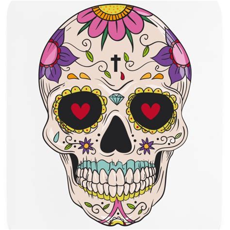 Crmn Sugar Skull Day Of The Dead 3 Mouse Pad Vertical