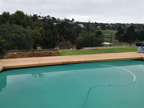 Garapa Wooden Pool Deck Recently Completed Cape Decking And Fencing