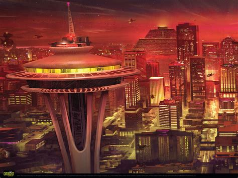 Shadowruns Seattle Tacoma Metroplex Cyberpunk City Cyberpunk 2077