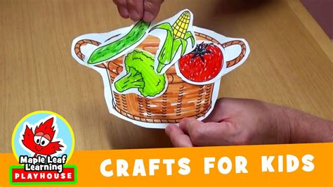 Vegetable Craft For Kids Maple Leaf Learning Playhouse Youtube