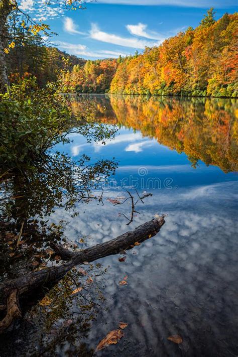 Autumn Color Surrounds Mirror Lake In Fall Stock Image Image Of