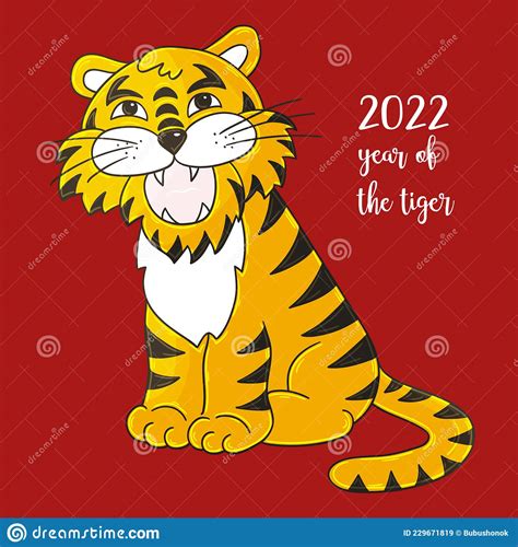 Faces Of Tigers Symbol Of Tigers In Hand Draw Style New Year