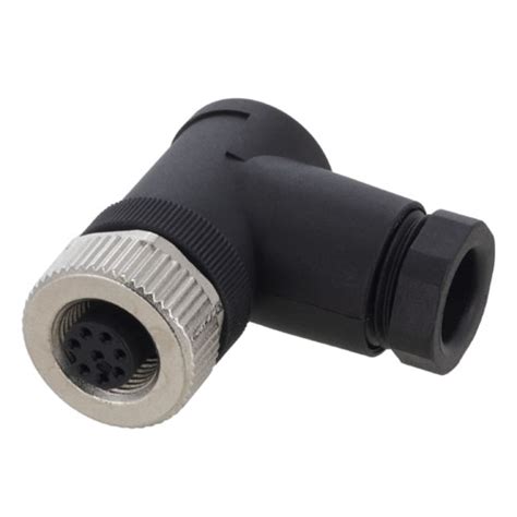 M12 8 Pin A Code Female Right Angle Field Termination Connector 24