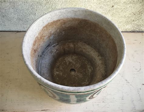 Pottery Craft Stoneware Planter Pot Made In Usa Mid Century Decor