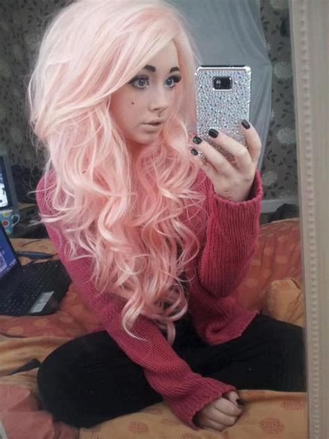 Pastel Goth Princess Long Pink Hair Light Pink Hair Pink Hair Dye Pastel Pink Hair Big Hair