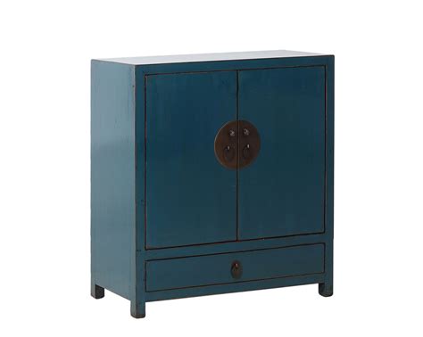 0_ lacquer isn't as durable as polyurethane, but makes up for its lack of sheer impact resistance on kitchen 2_ prepare your kitchen cabinet for a new look by removing food particles and dirt stuck to your cabinets' exterior, while paying attention to the materials and current condition of the cabinets. Blue High Lacquer 2 Door Cabinet - NookDeco