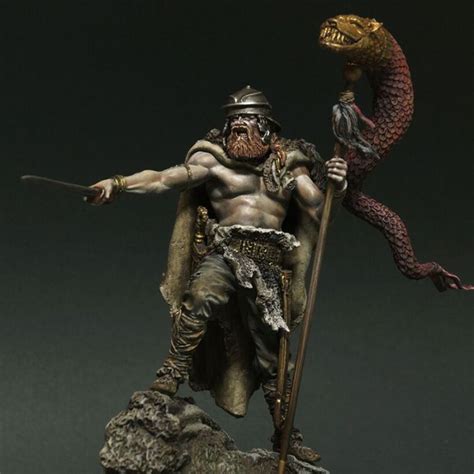 Resin Figure 1 24 Ancient Man Warrior Stand Fantasy Model Unassambled