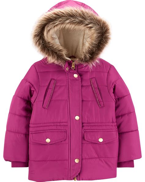 Fleece Lined Parka Baby Girl Fall Outfits Toddler Winter Coat Baby