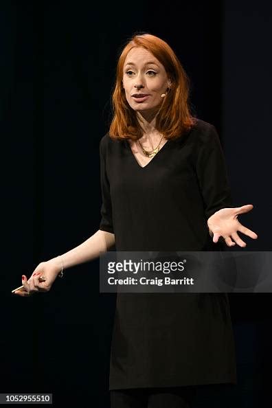 Broadcaster Lecturer And Mathematician Dr Hannah Fry Speaks Onstage