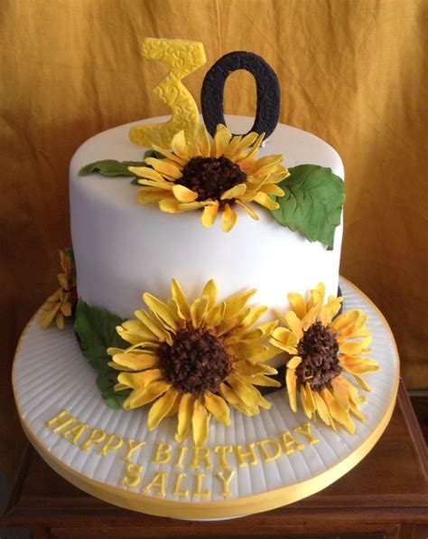 Sunflower Themed Birthday Cake Themed Birthday Cakes Cake Decorating