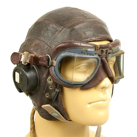 Original British Wwii Raf Named Type C Leather Flying Helmet With Mk