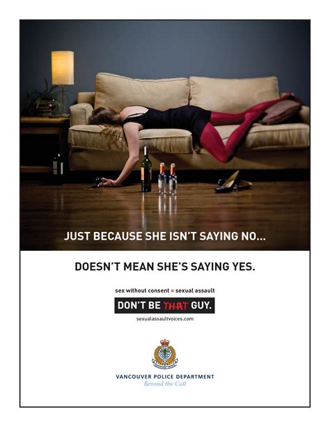 Dont Be That Guy 7 Educational Posters Advocating Sex Without Consent