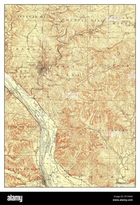 Galena Illinois Map 1913 162500 United States Of America By