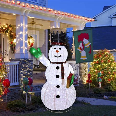 Mortime 6ft Lighted Christmas Portable Snowman Led Xmas