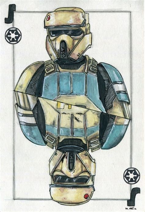 Shore Trooper Rogue One Playing Card An Art Print By Marta Dasic