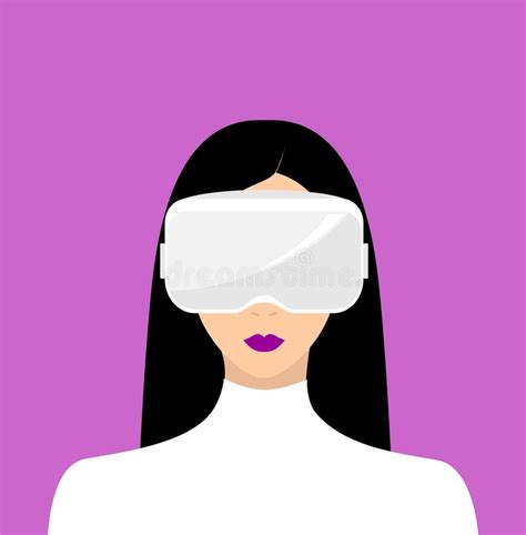 virtual reality female purple stock illustrations 436 virtual reality female purple stock