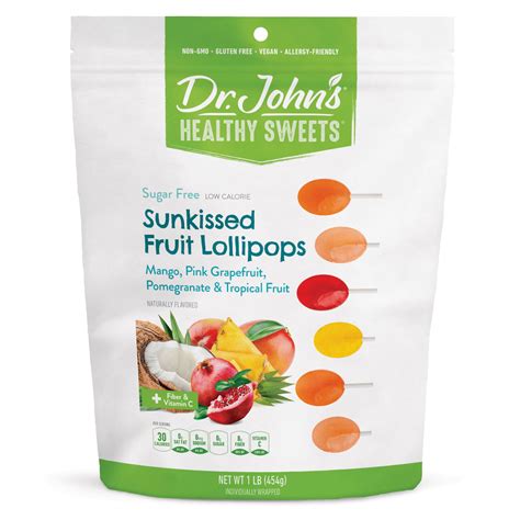 Sunkissed Fruits Collection Oval Lollipops Dr Johns Healthy Sweets