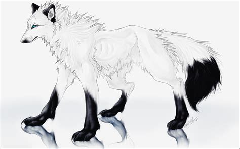 Anime white wolf female she wolf canine digital forest. White .:Far Away.Ice Edition:. by WhiteSpiritWolf on ...