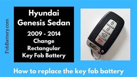 Hyundai Genesis Sedan Key Fob Battery Replacement 2009 2014 Youtube