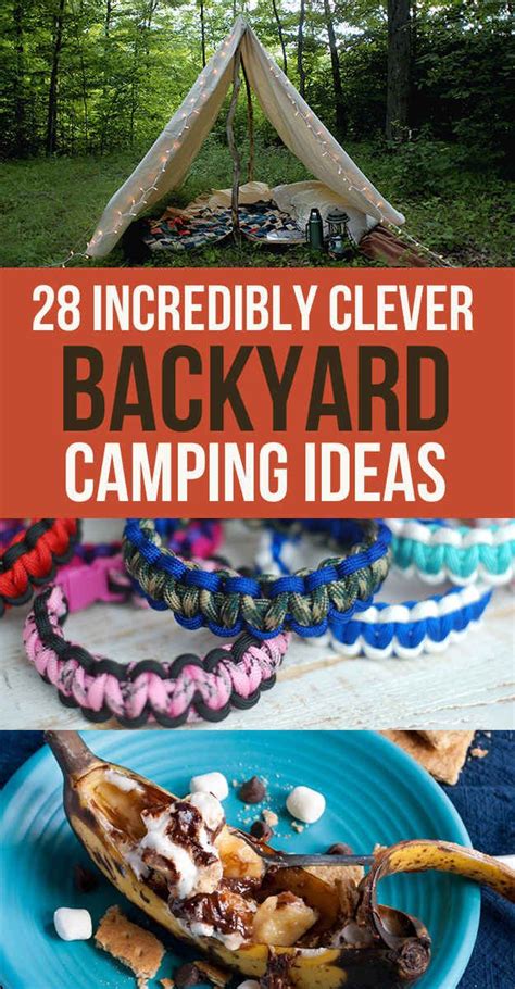 The Back Yard Camping Tent With Text Overlay That Reads 28 Incredibly