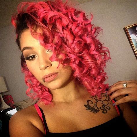 How I Dyed And Curled My New Pink Hair Pink Hair Pink Curls Curly