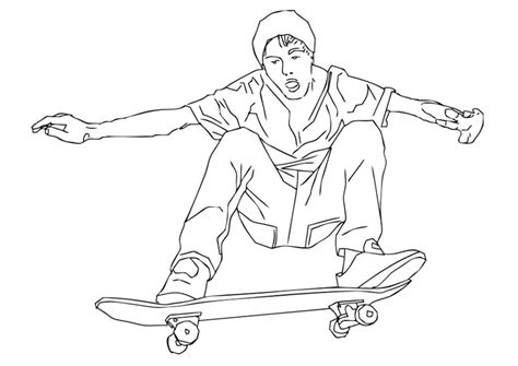 Desenho De Skater Para Colorir Tudodesenhos