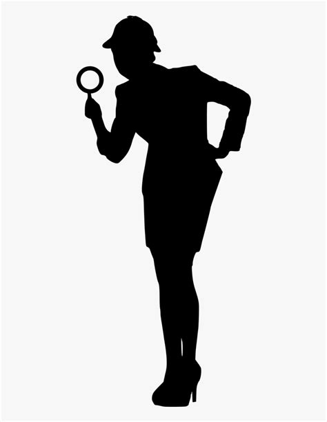 Female Detective Silhouette Detective Png Transparent Png