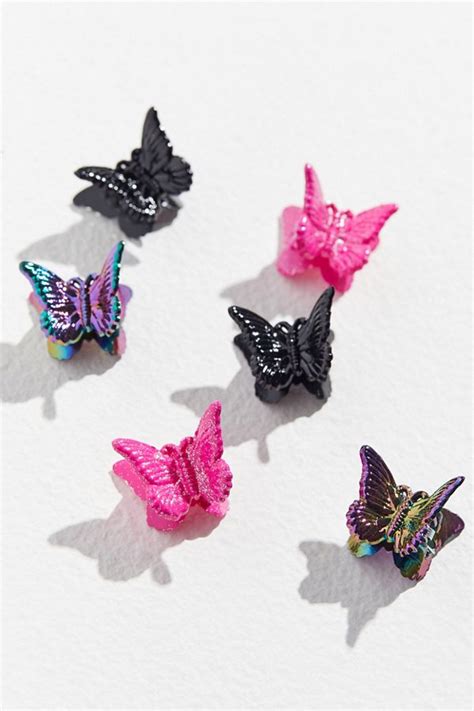 Butterfly Hair Clip Set Urban Outfitters Hairstylesforwomen In 2020