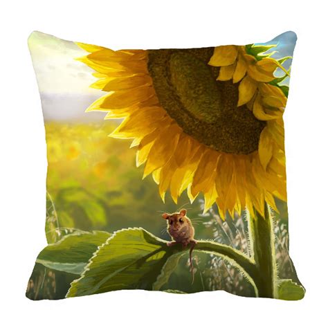 Ykcg Sunflower Artwork Home Decor Pillowcase Pillow Cushion Case Cover