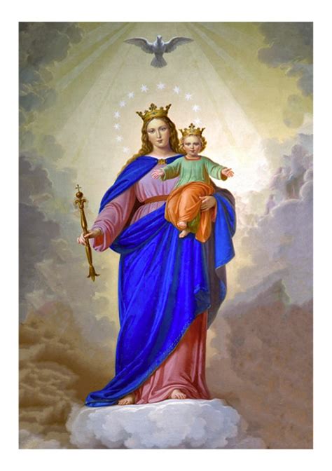 Lienzo Virgen María Auxiliadora Giclée 50x72cm Cuadros Envío Gratis