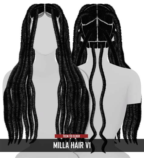 Milla Hair New Mesh Compatible With Hq Mod Custom Sims 4 Cc Kids