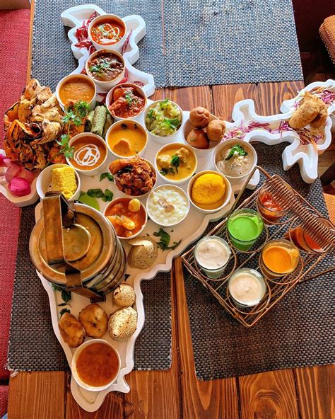 a beautiful image depicting different cuisines from different states from all over the country