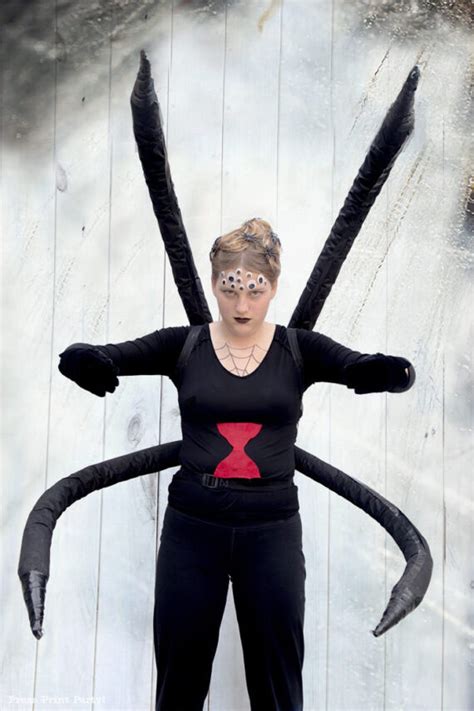 Spectacular Black Widow Spider Costume Diy Press Print Party