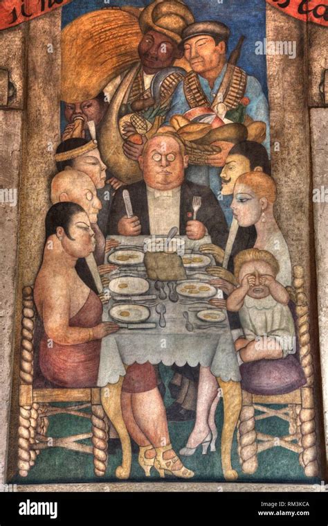 Mural La Cena Capitalista Pintado Por Diego Rivera1928 Secretaría De Educación La