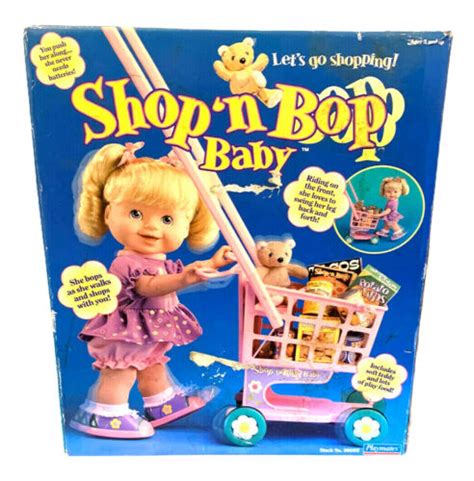 Rare Shop N Bop Baby Doll Toy Shopping Cart Groceries New Boxed 1999