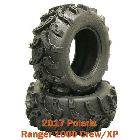 2017 Polaris Ranger 1000 Crewxp Atv Front Tire Set 26x9 12 Super Lug