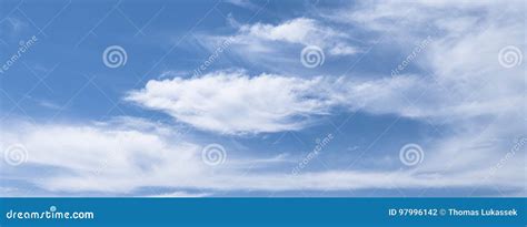 Blue Sky Banners Taken In The Air Stock Photo Image Of Cyan Horizon