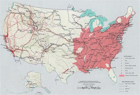 Settled Areas Of The Us 1830 Vivid Maps