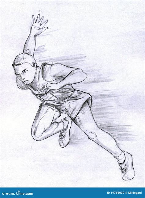 Running Athlete Man Stock Illustration Illustration Of Expressive