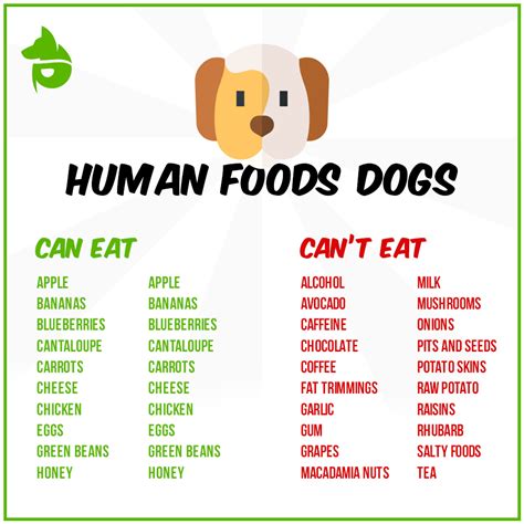 Dog Human Food Chart