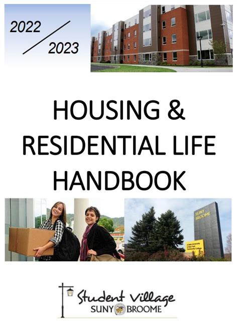 Housing And Residential Life Handbook Student Housing